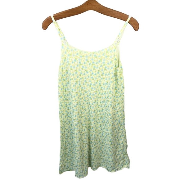 Zara Dress Size Medium Floral Print Knit Mini with Adjustable Strap Blue Green - Picture 1 of 9